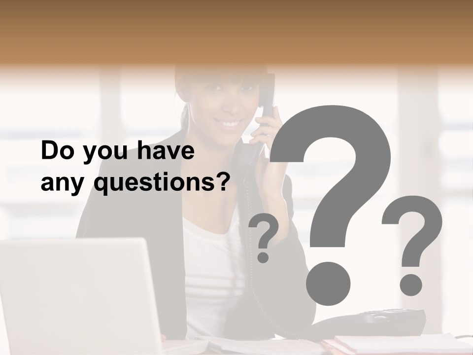 Office Computer Secretary PowerPoint Template