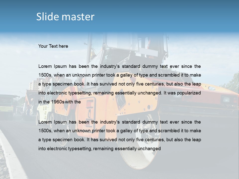 Repairing Wheel Lane PowerPoint Template
