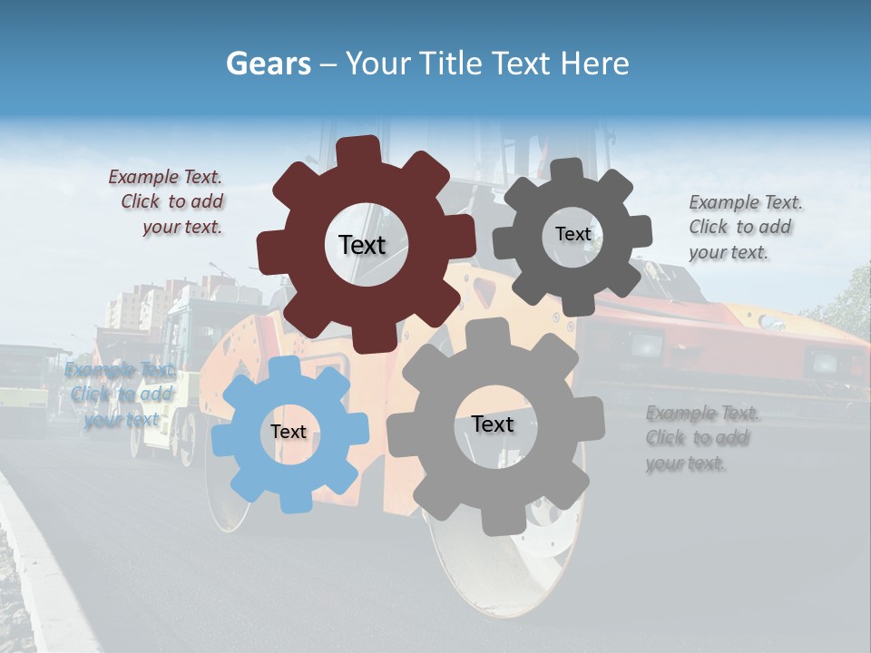 Repairing Wheel Lane PowerPoint Template