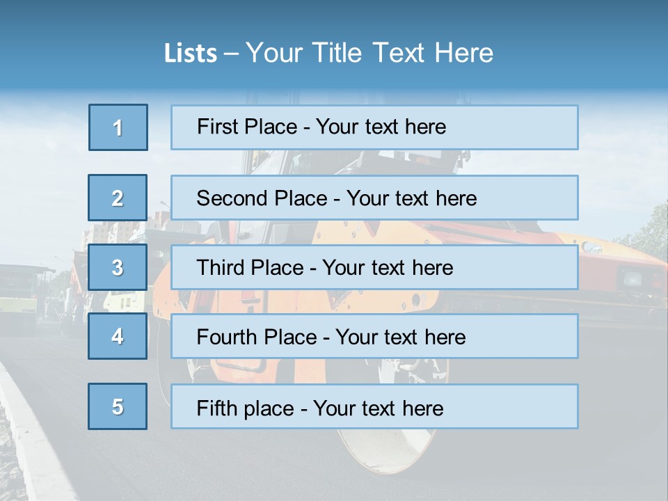 Repairing Wheel Lane PowerPoint Template