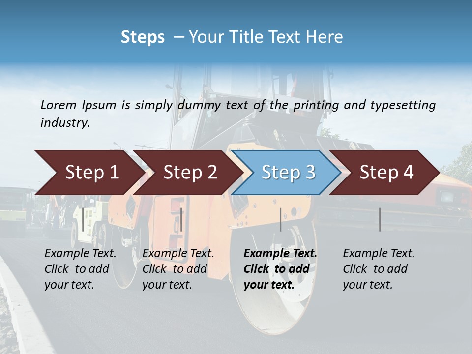 Repairing Wheel Lane PowerPoint Template