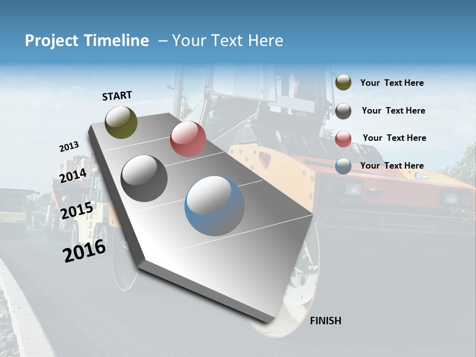 Repairing Wheel Lane PowerPoint Template