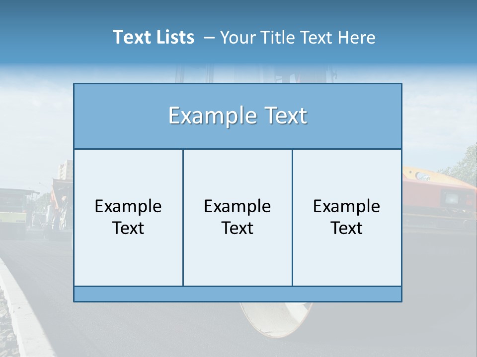 Repairing Wheel Lane PowerPoint Template