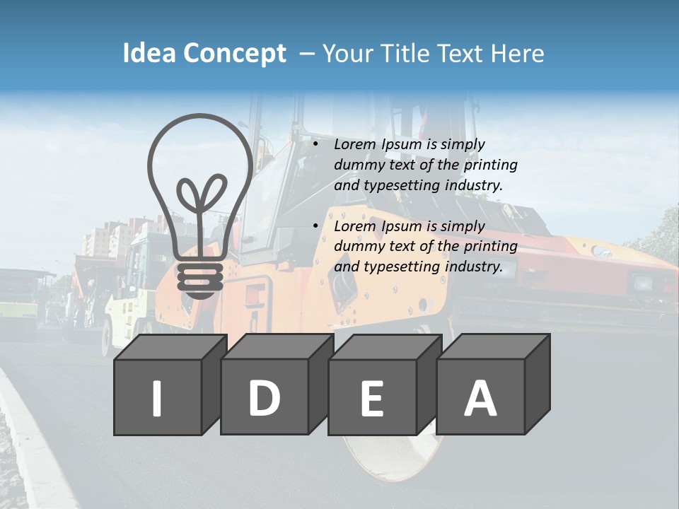 Repairing Wheel Lane PowerPoint Template