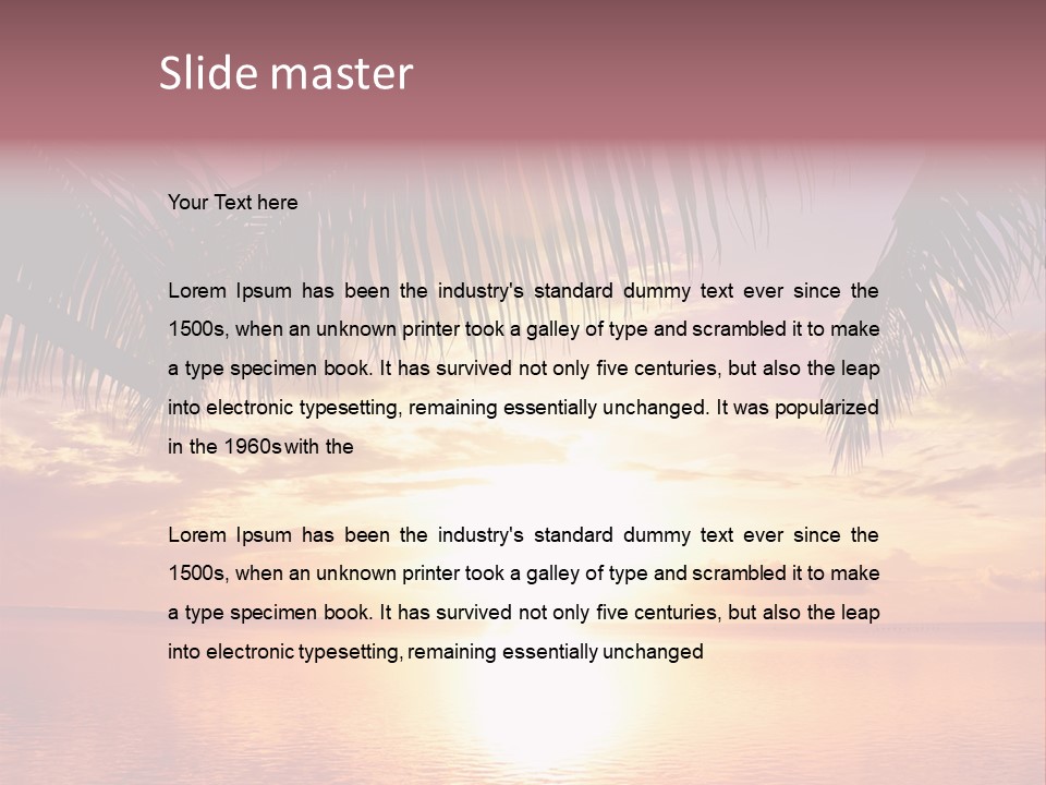 Night Gold Sunset PowerPoint Template