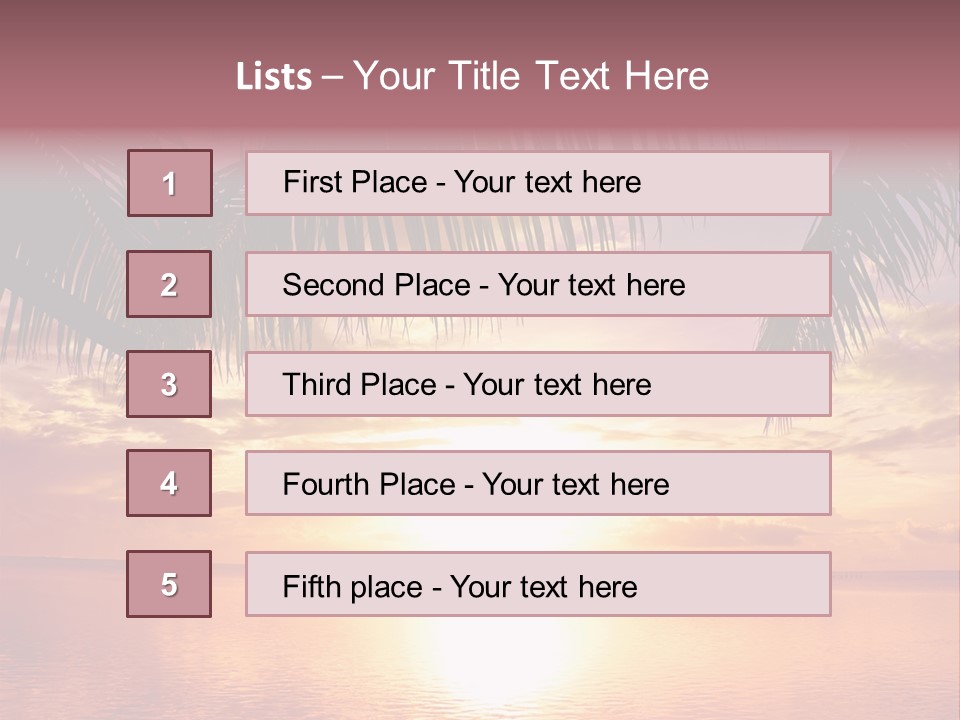 Night Gold Sunset PowerPoint Template