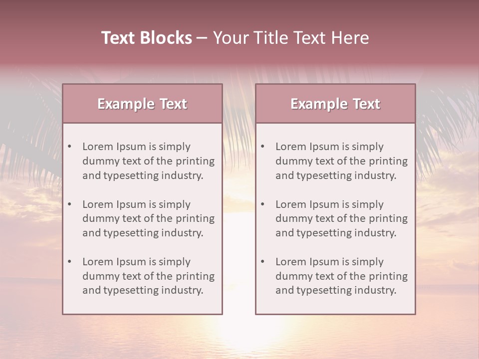 Night Gold Sunset PowerPoint Template