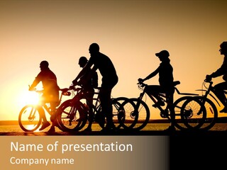 Friends Healthy Sunset PowerPoint Template