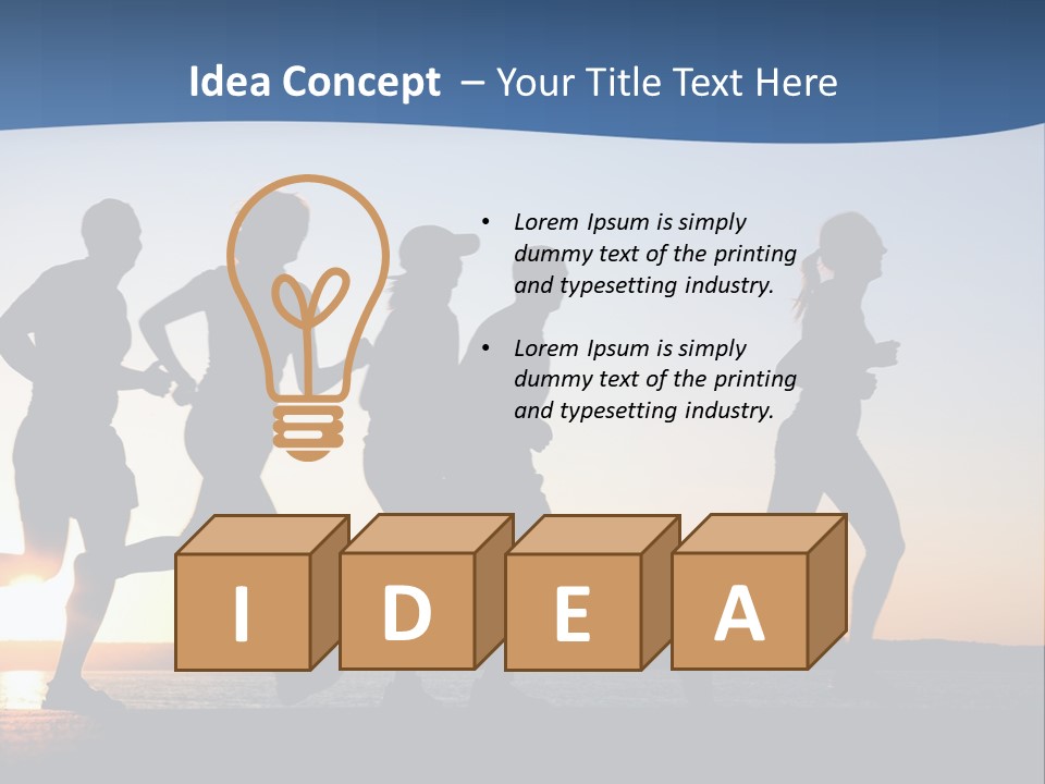 Young Red Sunrise PowerPoint Template