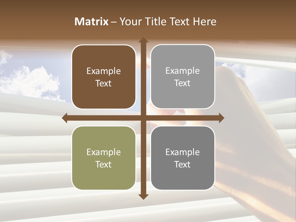 Jalousie Striped Cloud PowerPoint Template