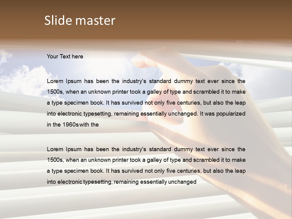 Jalousie Striped Cloud PowerPoint Template