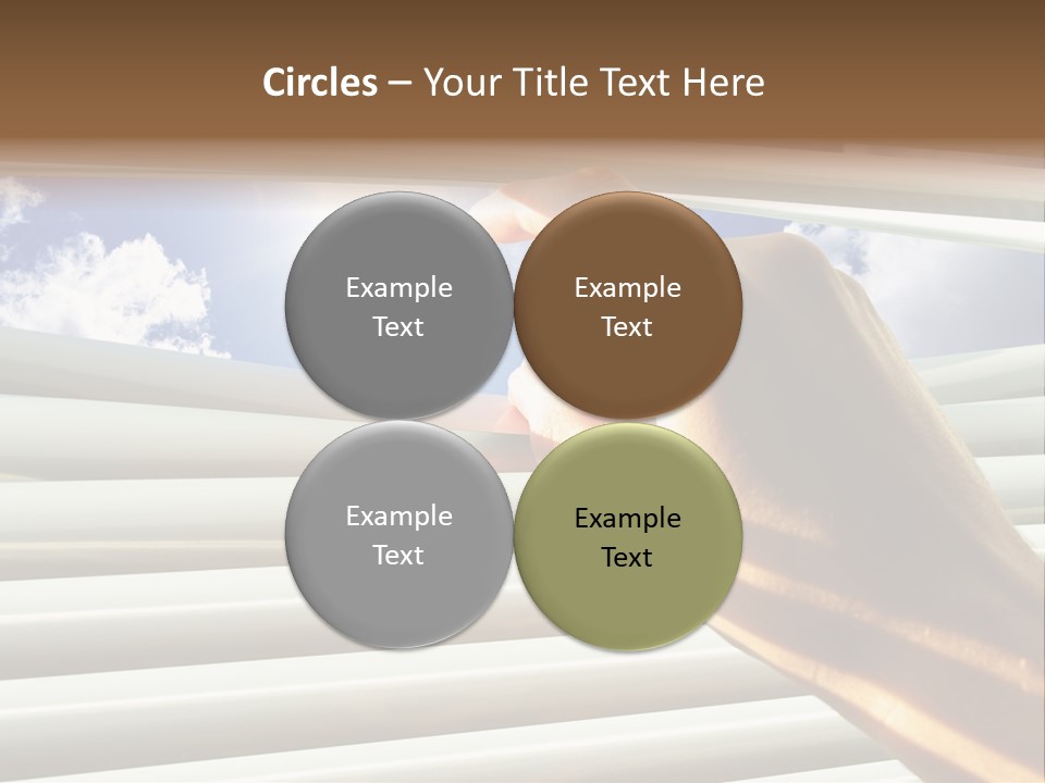 Jalousie Striped Cloud PowerPoint Template