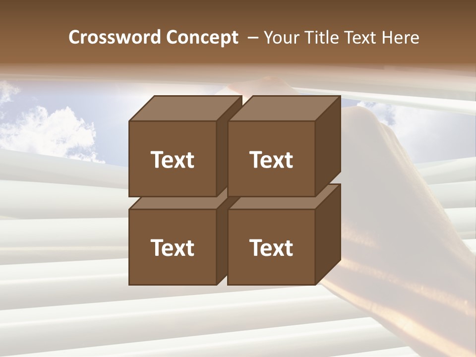 Jalousie Striped Cloud PowerPoint Template