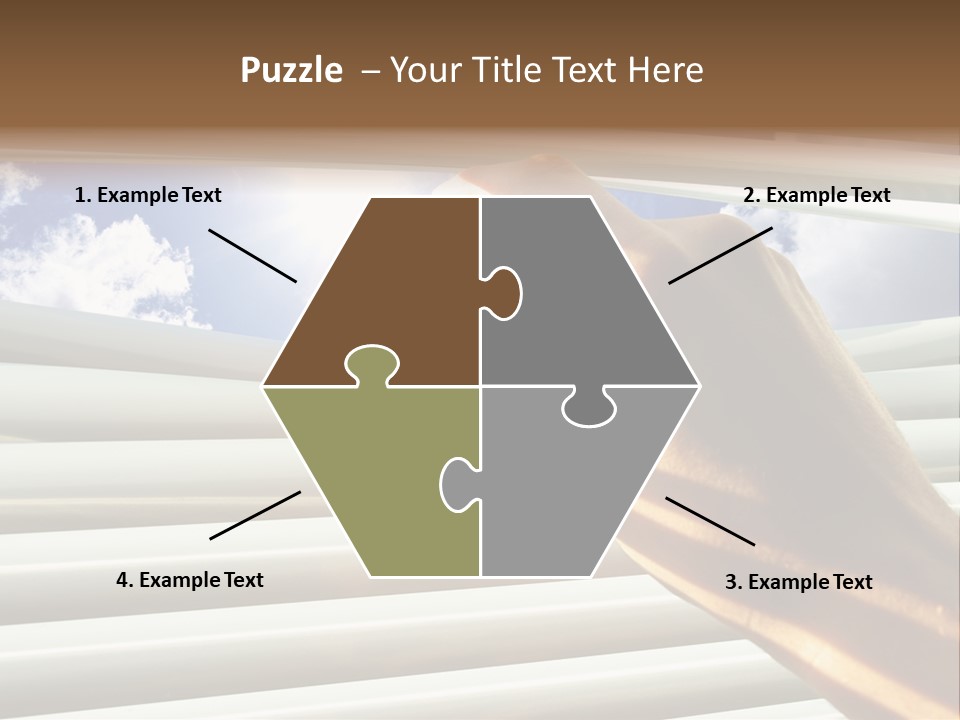 Jalousie Striped Cloud PowerPoint Template