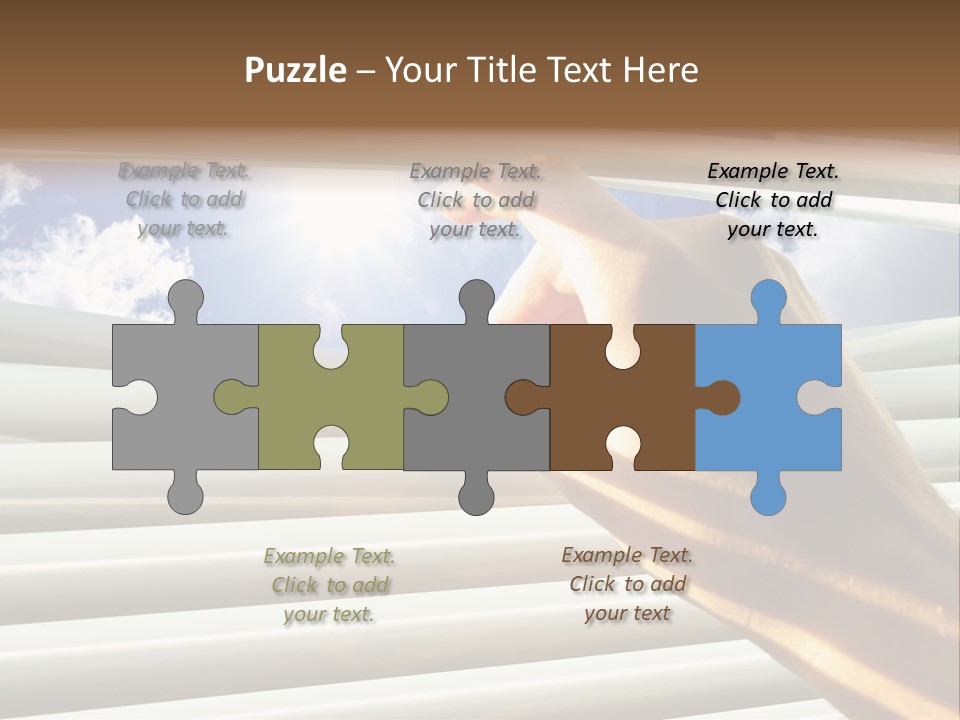 Jalousie Striped Cloud PowerPoint Template