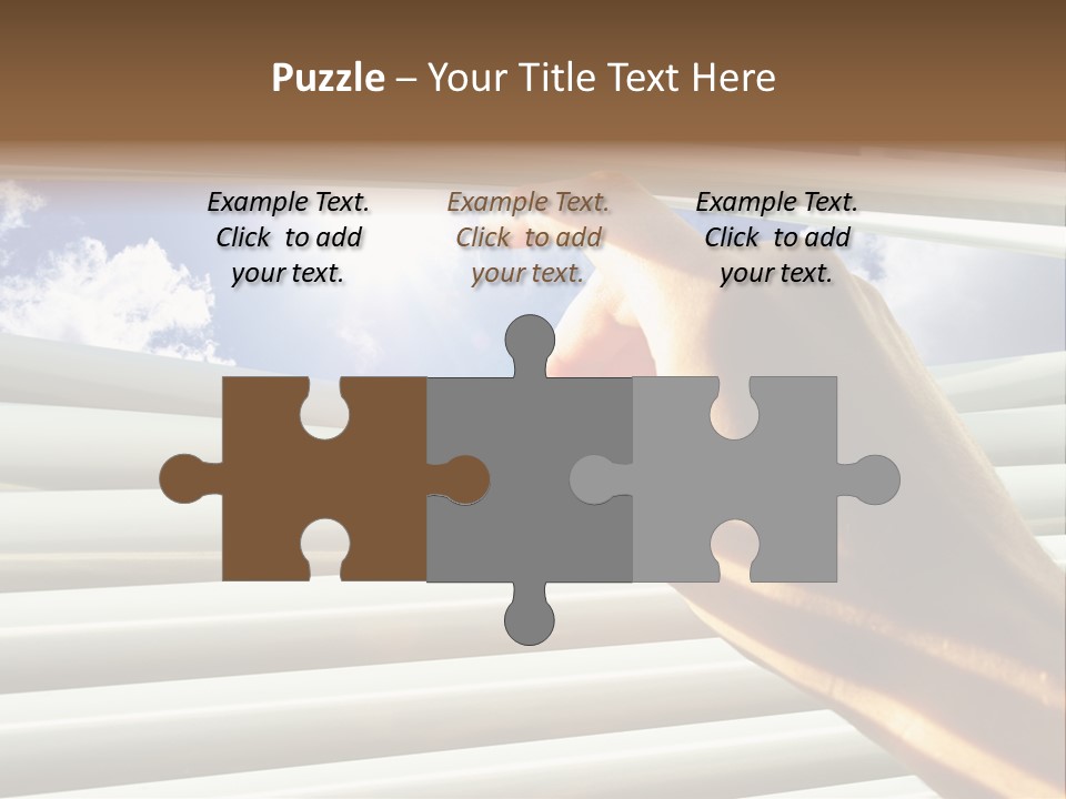 Jalousie Striped Cloud PowerPoint Template