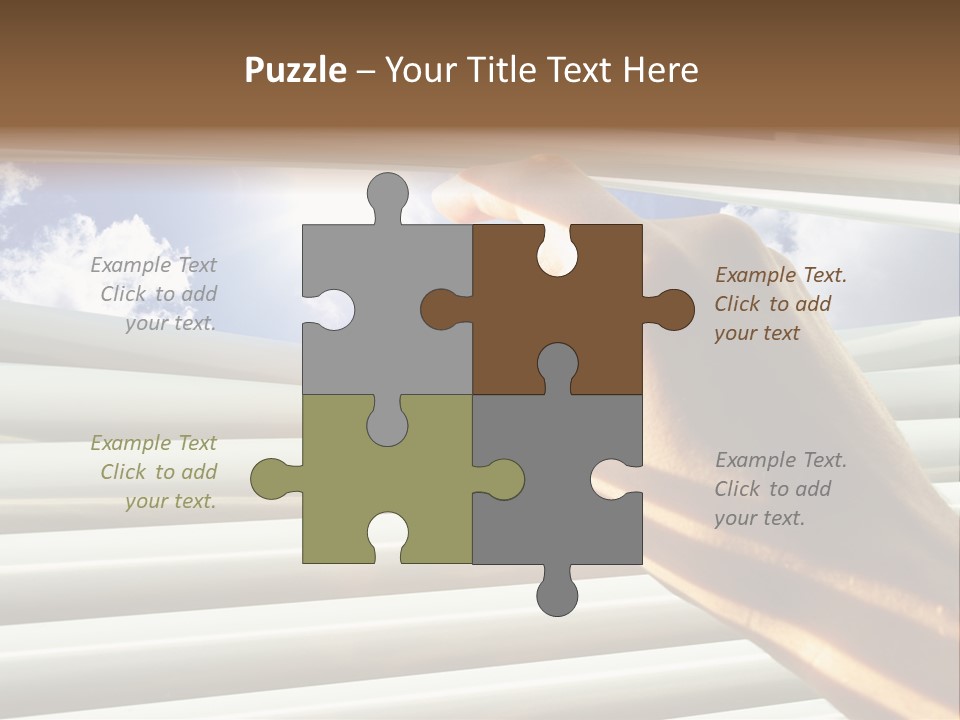 Jalousie Striped Cloud PowerPoint Template