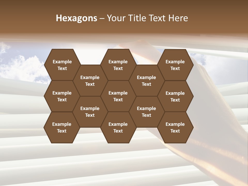 Jalousie Striped Cloud PowerPoint Template