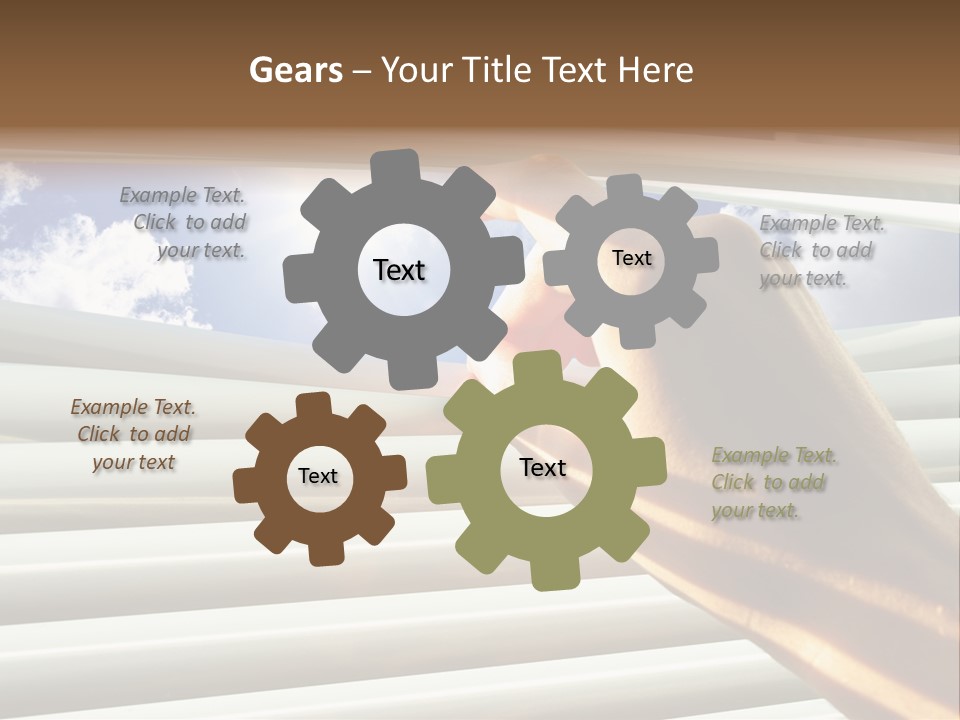 Jalousie Striped Cloud PowerPoint Template