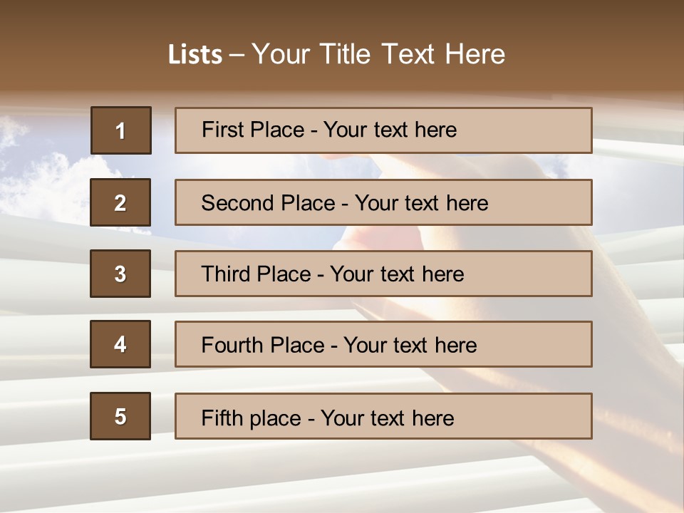 Jalousie Striped Cloud PowerPoint Template