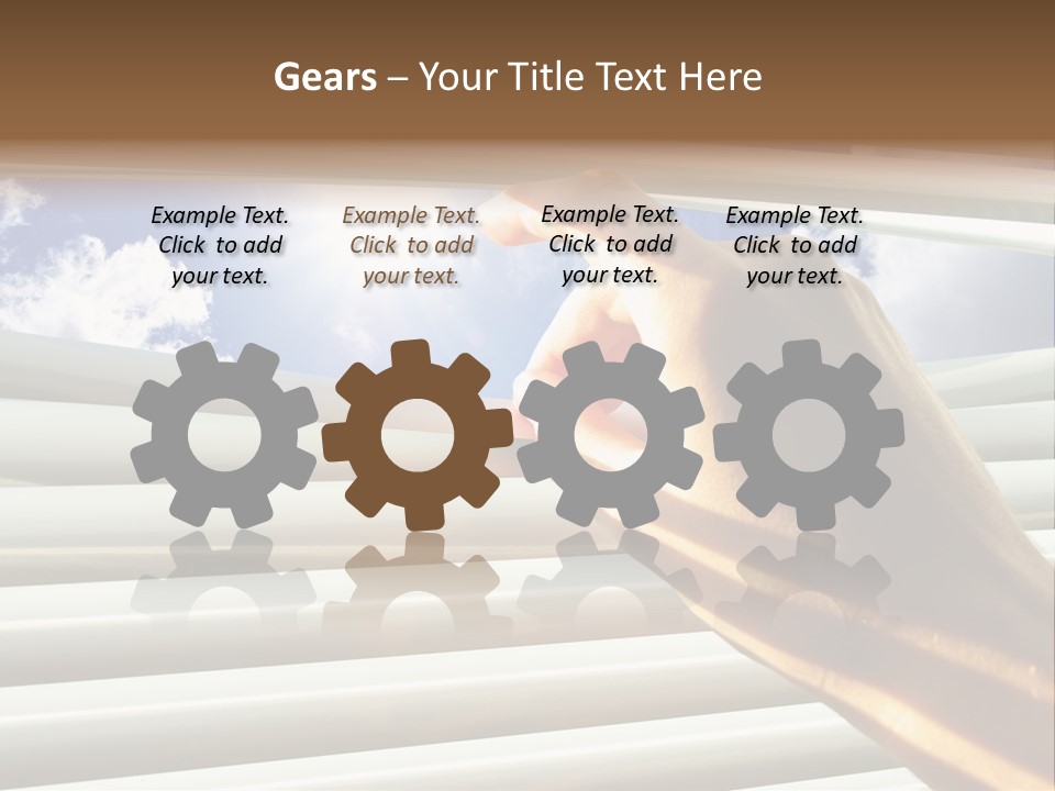 Jalousie Striped Cloud PowerPoint Template