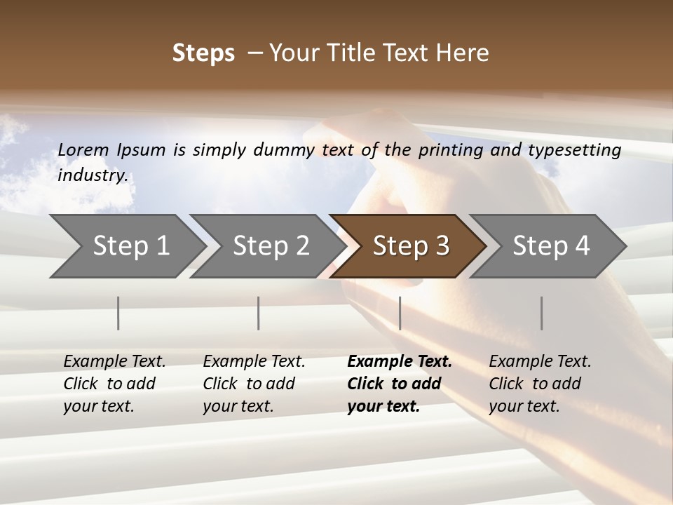Jalousie Striped Cloud PowerPoint Template