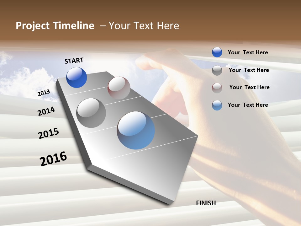 Jalousie Striped Cloud PowerPoint Template