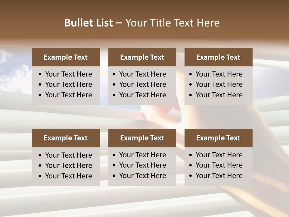 Jalousie Striped Cloud PowerPoint Template