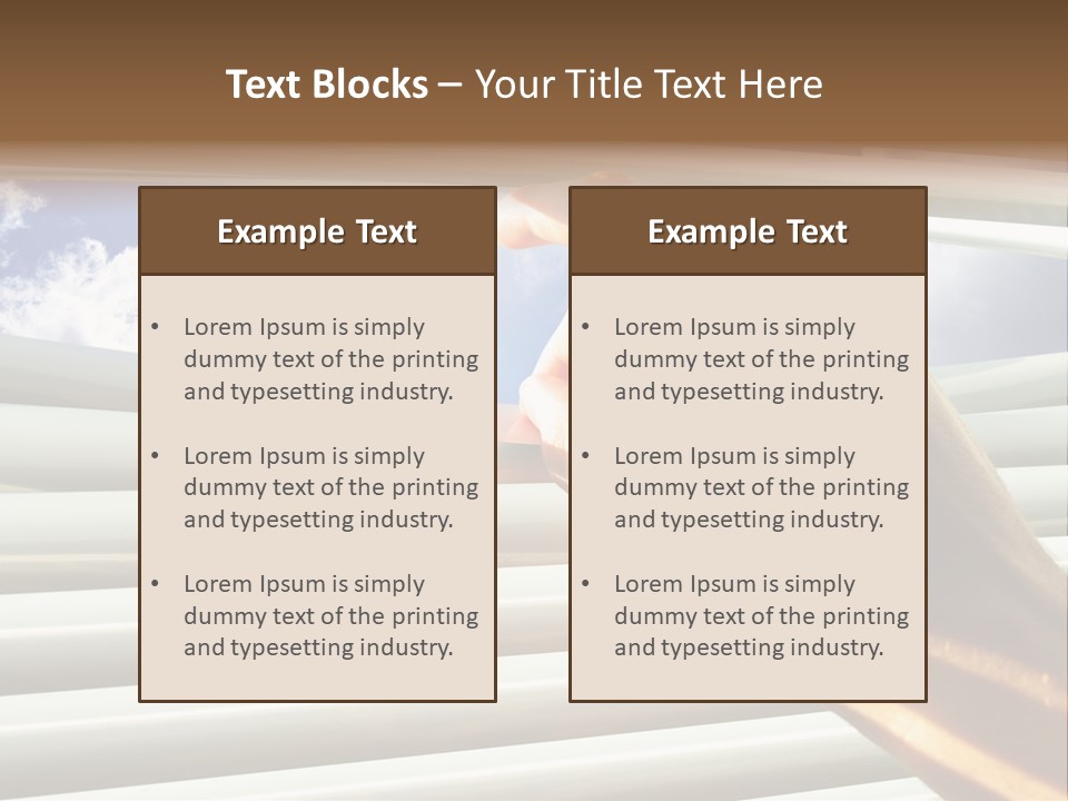 Jalousie Striped Cloud PowerPoint Template