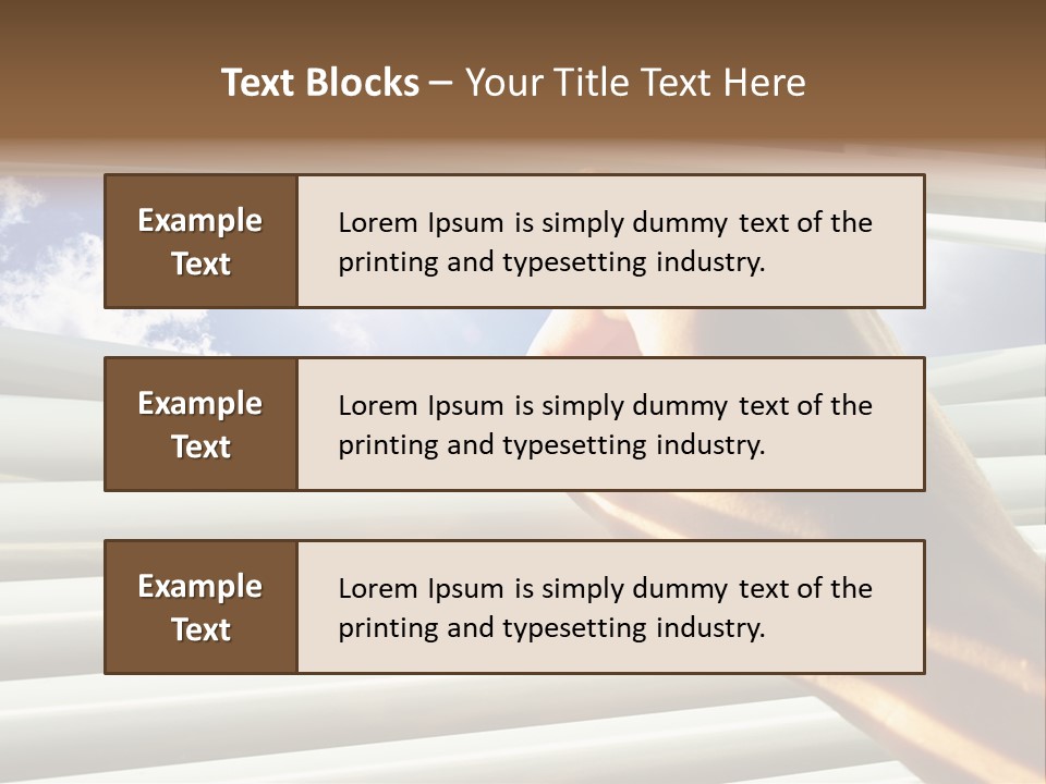 Jalousie Striped Cloud PowerPoint Template