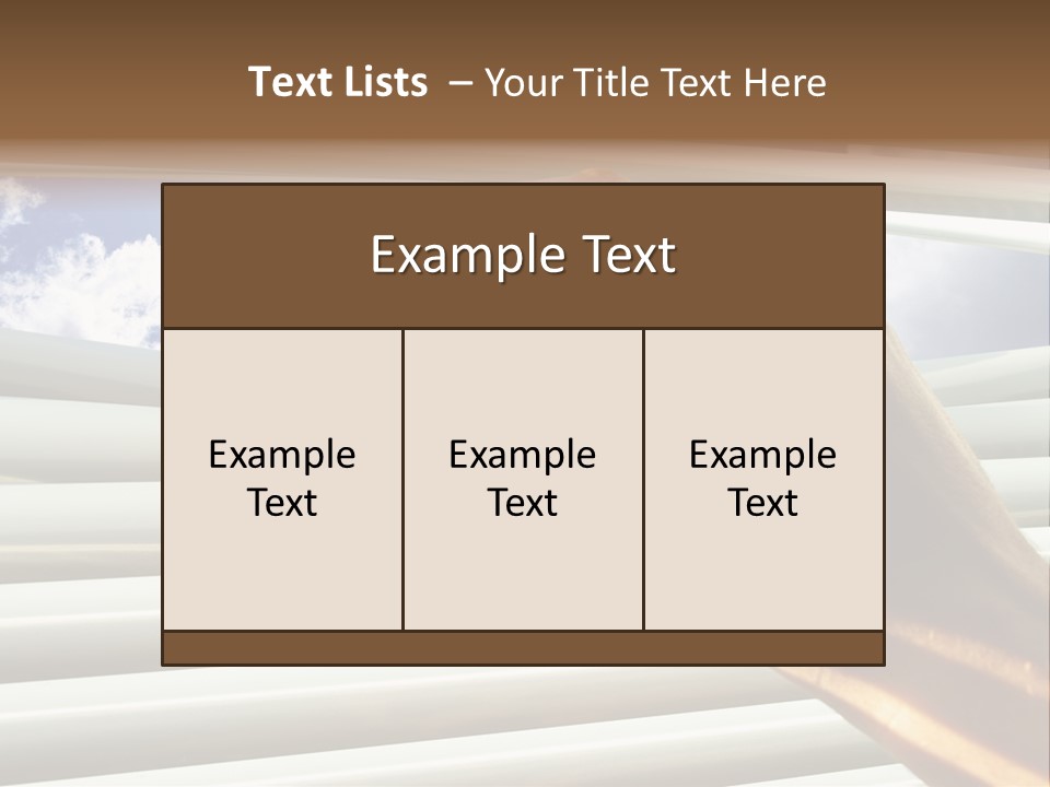 Jalousie Striped Cloud PowerPoint Template