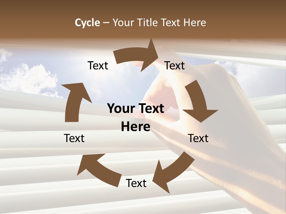 Jalousie Striped Cloud PowerPoint Template