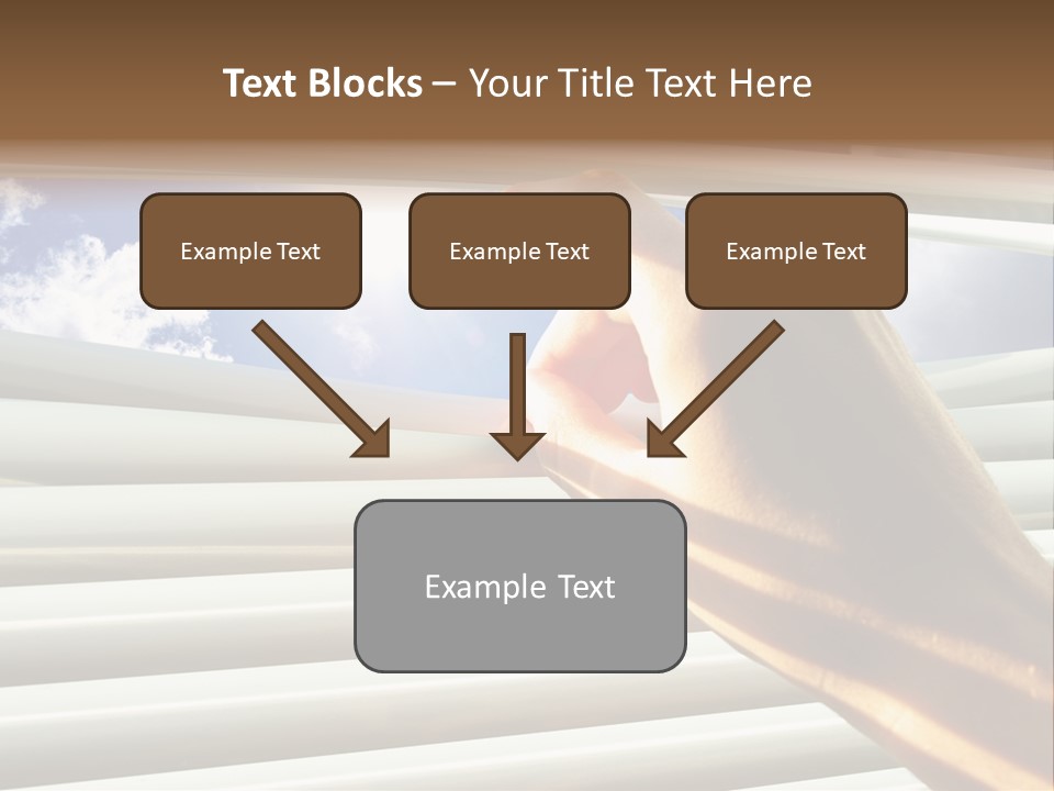 Jalousie Striped Cloud PowerPoint Template