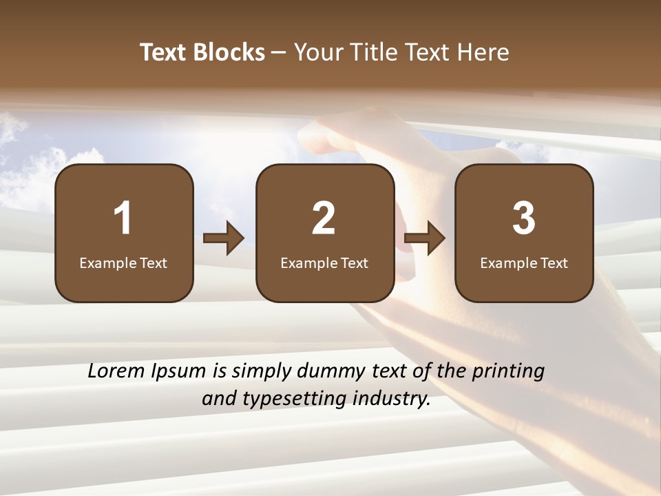 Jalousie Striped Cloud PowerPoint Template