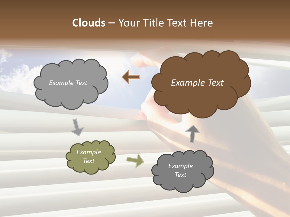 Jalousie Striped Cloud PowerPoint Template