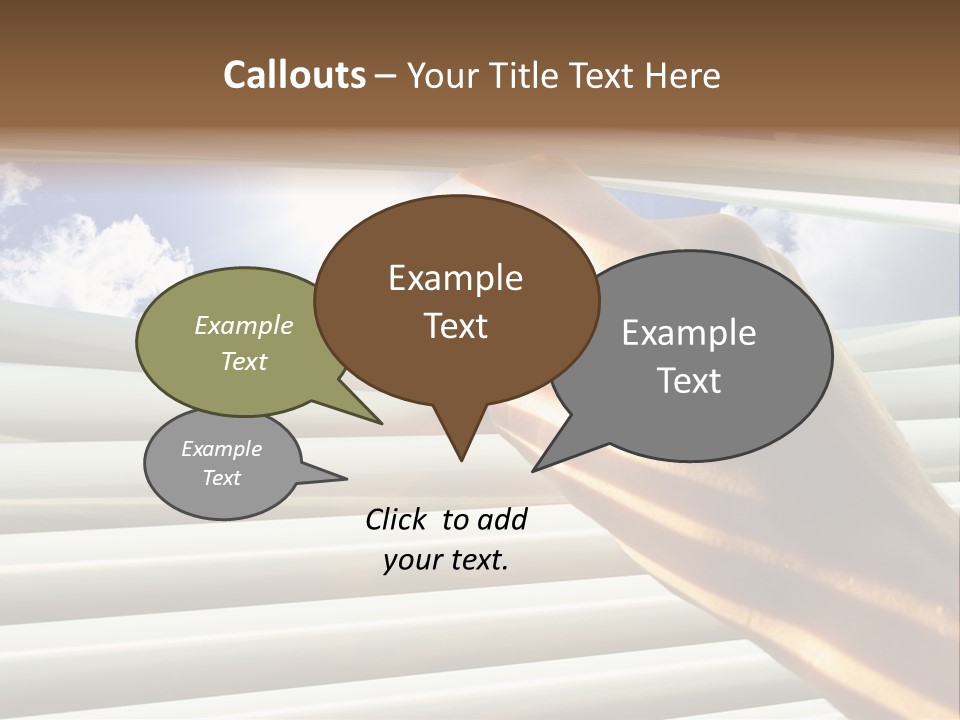 Jalousie Striped Cloud PowerPoint Template