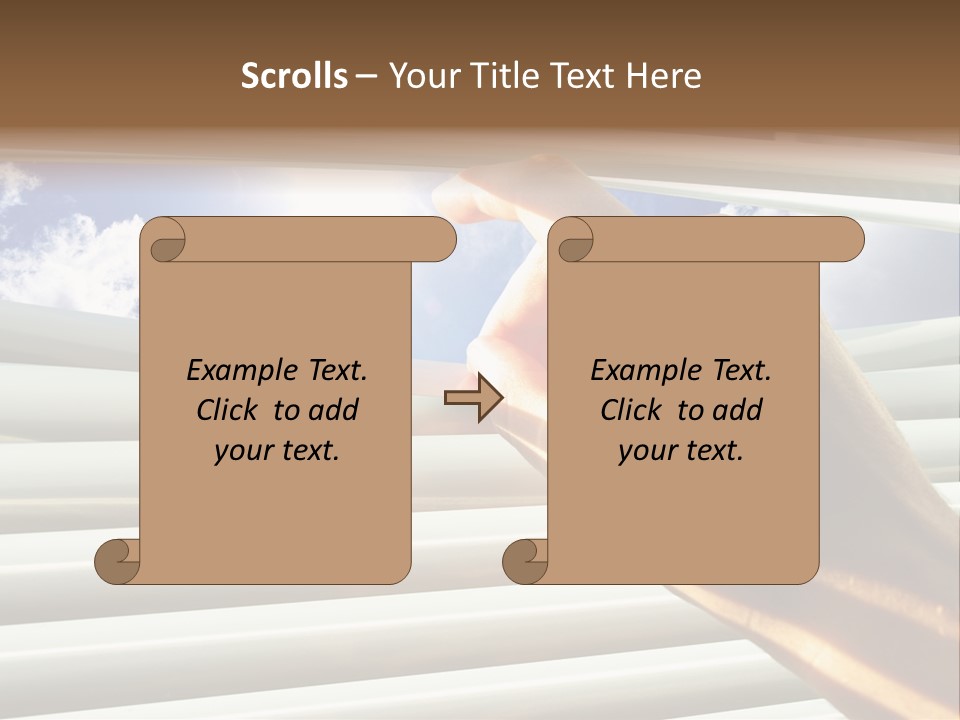 Jalousie Striped Cloud PowerPoint Template