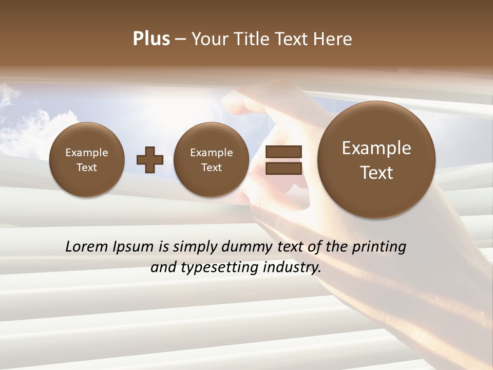 Jalousie Striped Cloud PowerPoint Template