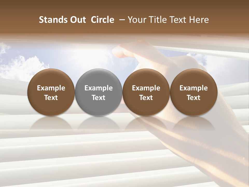 Jalousie Striped Cloud PowerPoint Template