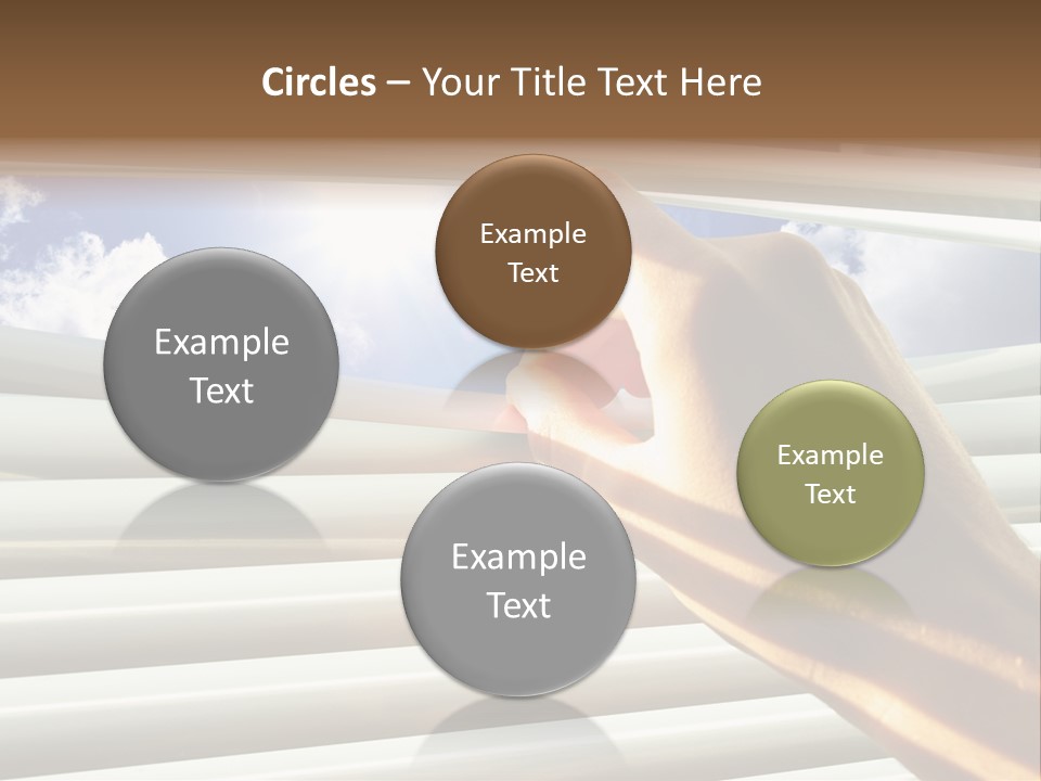 Jalousie Striped Cloud PowerPoint Template