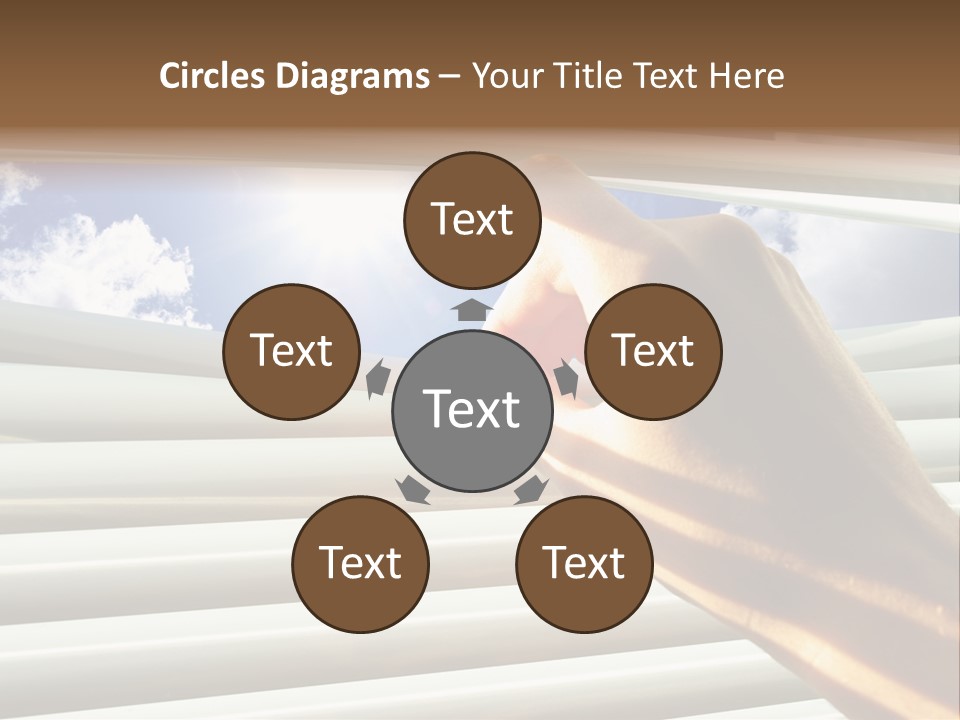 Jalousie Striped Cloud PowerPoint Template