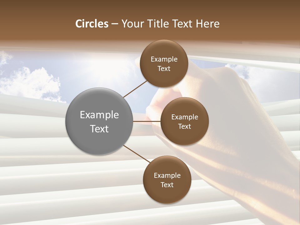 Jalousie Striped Cloud PowerPoint Template