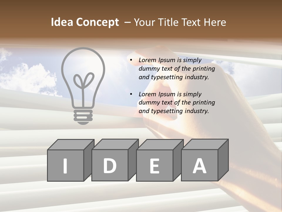 Jalousie Striped Cloud PowerPoint Template