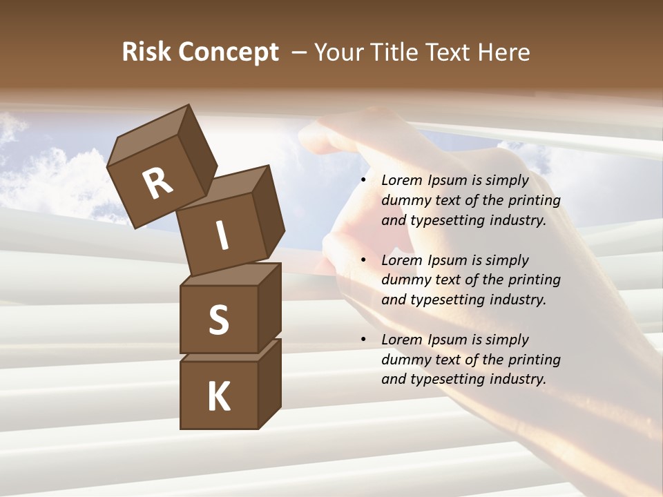 Jalousie Striped Cloud PowerPoint Template