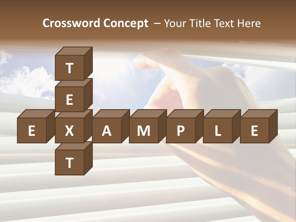 Jalousie Striped Cloud PowerPoint Template