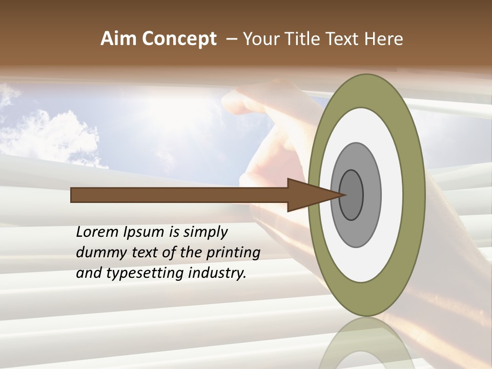 Jalousie Striped Cloud PowerPoint Template