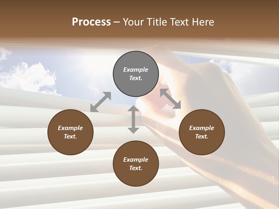 Jalousie Striped Cloud PowerPoint Template