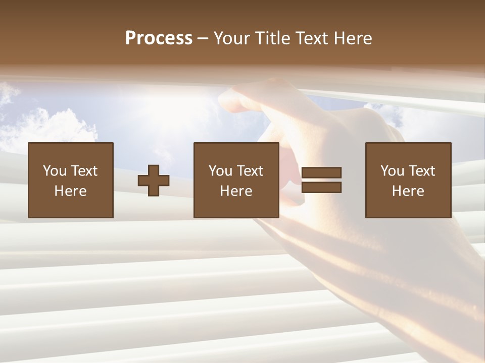 Jalousie Striped Cloud PowerPoint Template