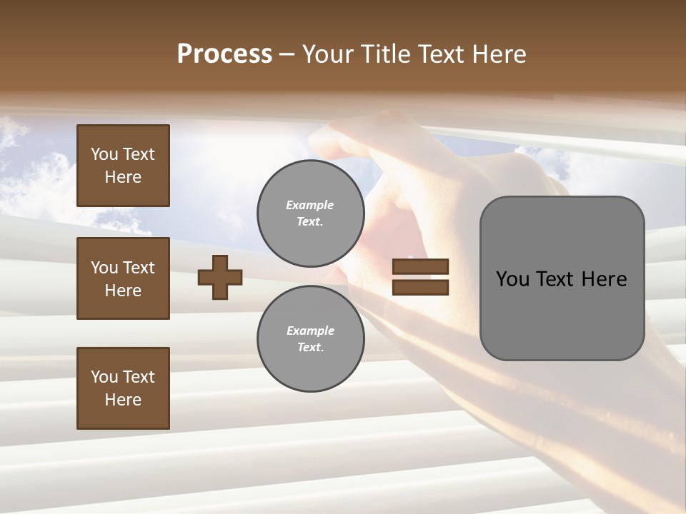 Jalousie Striped Cloud PowerPoint Template