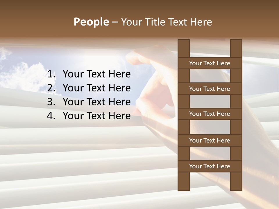 Jalousie Striped Cloud PowerPoint Template